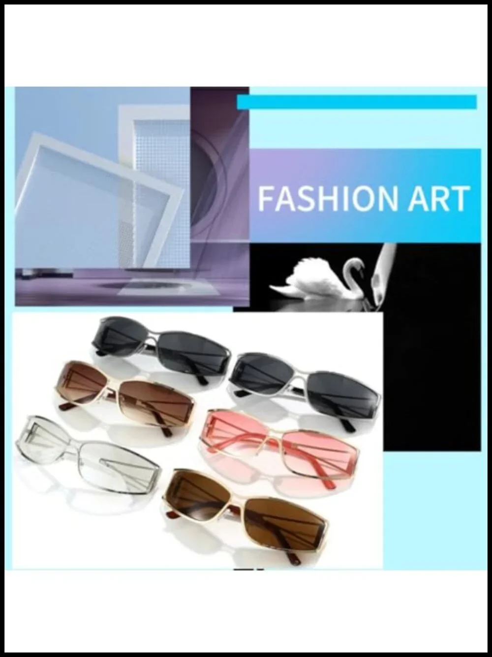 Y2K Oval Metal Frame Wrap Around Sunglasses UV400 Protection